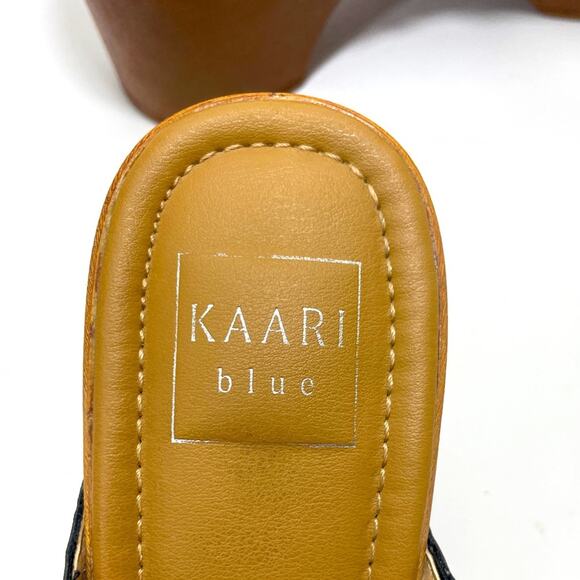 Kari Blue Strap Sandals Black Nail Head Accents Size 9 - Picture 5 of 15